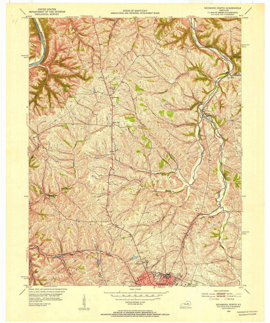 1952 Richmond North, KY - Kentucky - USGS Topographic Map
