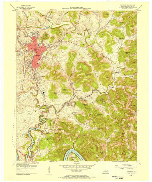 1954 Somerset, KY - Kentucky - USGS Topographic Map