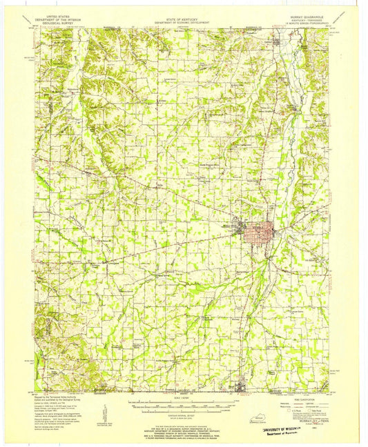 1951 Murray, KY - Kentucky - USGS Topographic Map