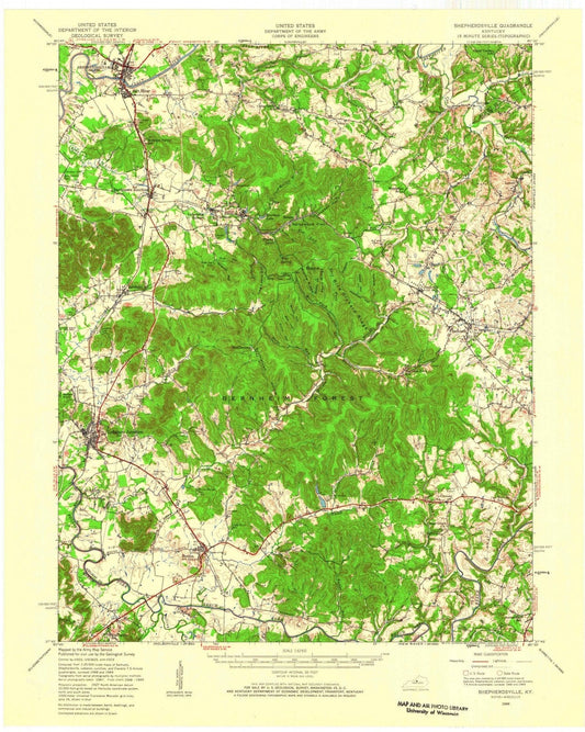 1949 Shepherdsville, KY - Kentucky - USGS Topographic Map