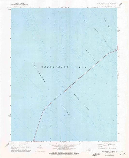 1971 Chesapeake Channel, VA - Virginia - USGS Topographic Map
