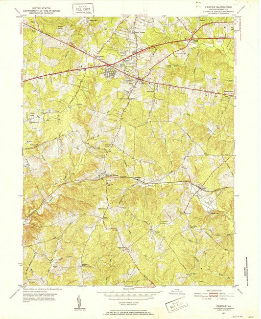 1951 Fairfax, VA - Virginia - USGS Topographic Map