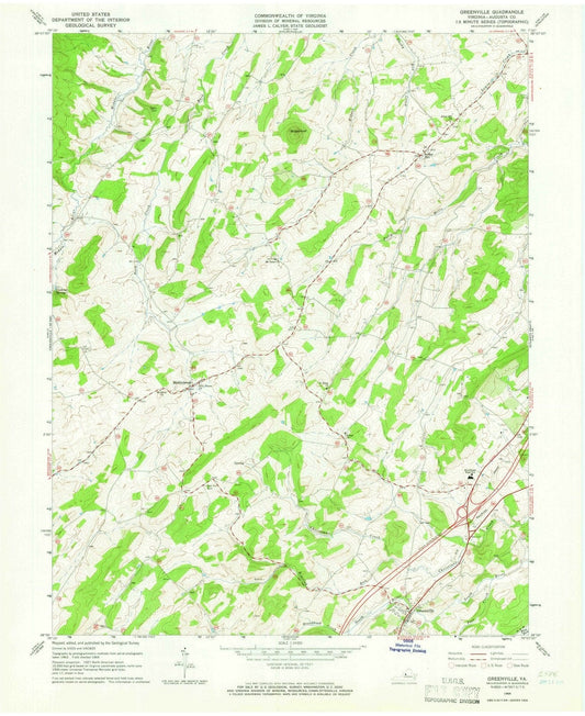 1964 Balance of Greensville County, VA - Virginia - USGS Topographic Map