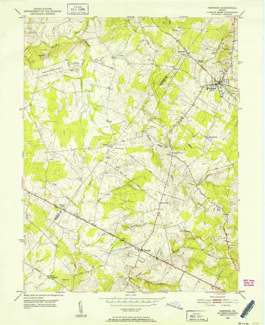 1951 Herndon, VA - Virginia - USGS Topographic Map