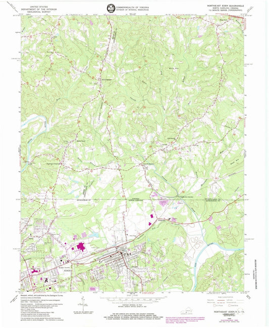 1965 Eden, NC - North Carolina - USGS Topographic Map