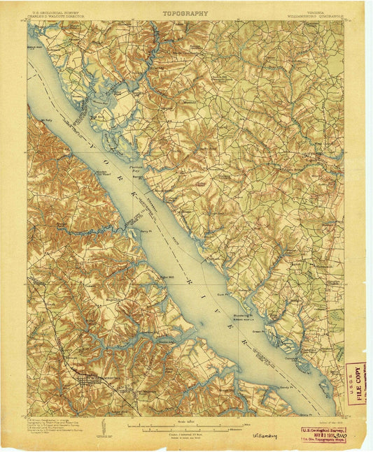 1906 Williamsburg, VA - Virginia - USGS Topographic Map