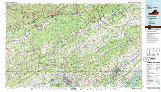 1981 Bristol, VA - Virginia - USGS Topographic Map