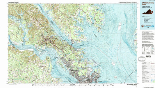 1984 Williamsburg, VA - Virginia - USGS Topographic Map