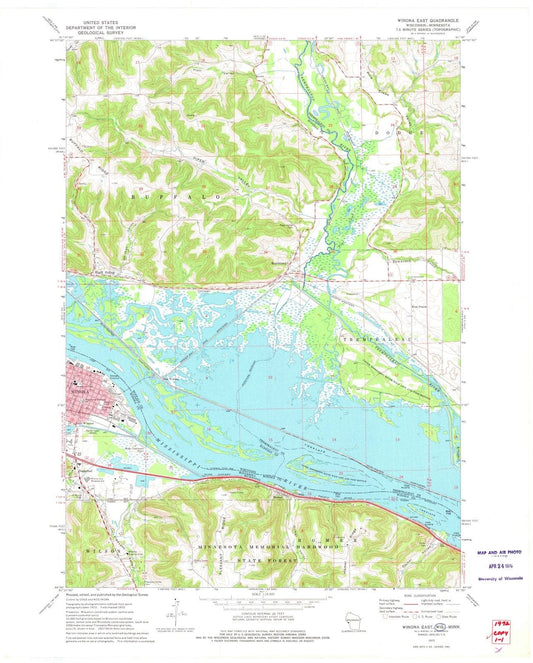 1972 Winona East, MN - Minnesota - USGS Topographic Map