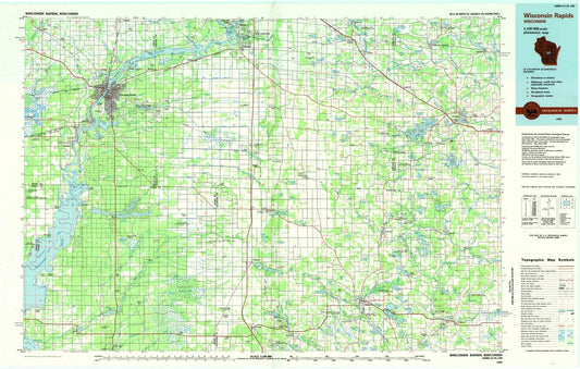 1985 Wisconsin Rapids, WI - Wisconsin - USGS Topographic Map