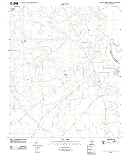 2011 Burtons Ferry Landing, GA - Georgia - USGS Topographic Map