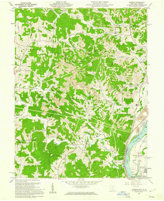 1960 Addison, OH - Ohio - USGS Topographic Map