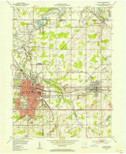 1952 Alliance, OH - Ohio - USGS Topographic Map