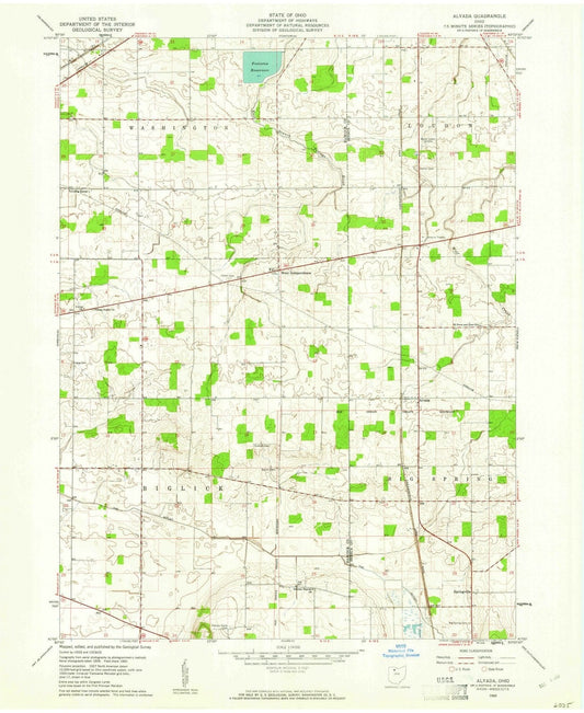 1960 Alvada, OH - Ohio - USGS Topographic Map