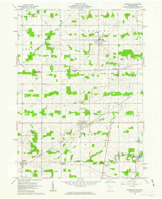 1961 Alvordton, OH - Ohio - USGS Topographic Map