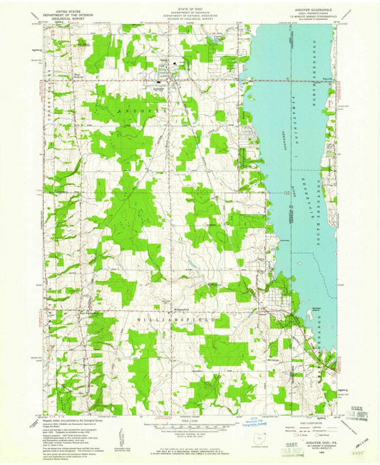 1959 Andover, OH - Ohio - USGS Topographic Map