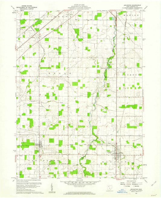 1960 Arlington, OH - Ohio - USGS Topographic Map
