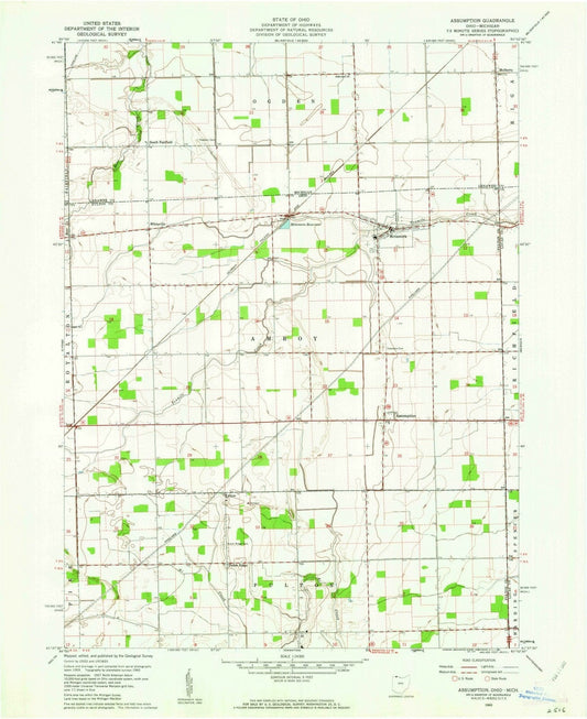 1960 Assumption, OH - Ohio - USGS Topographic Map