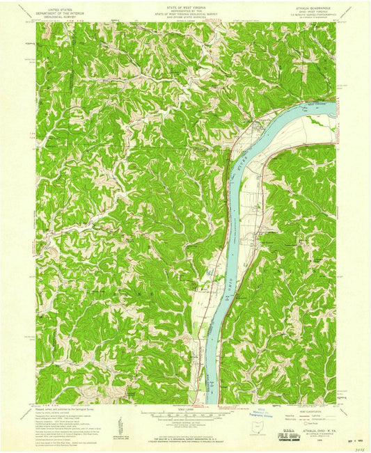 1958 Athalia, OH - Ohio - USGS Topographic Map