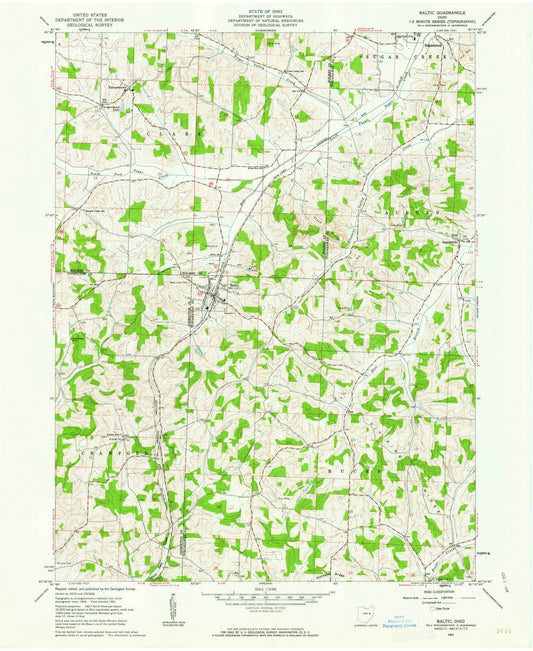 1961 Baltic, OH - Ohio - USGS Topographic Map