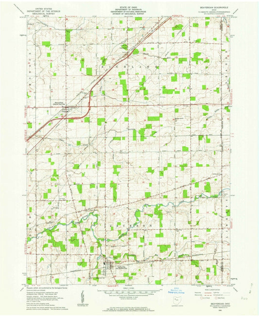1961 Beaverdam, OH - Ohio - USGS Topographic Map