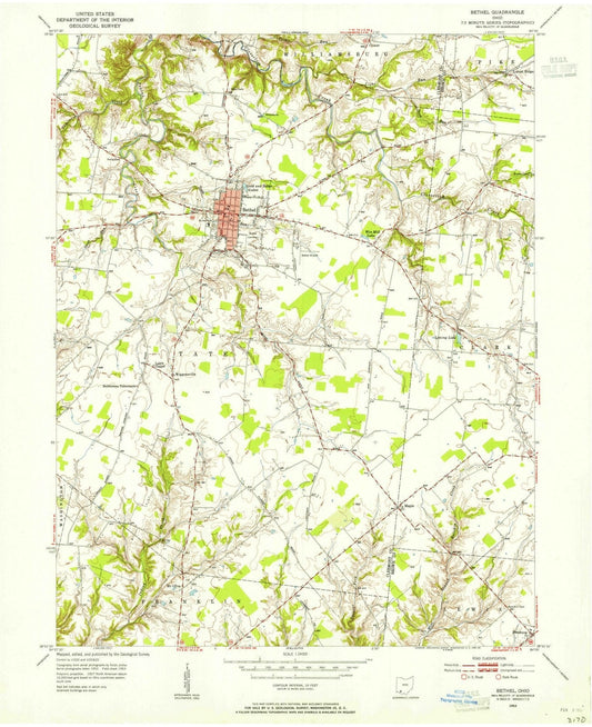 1953 Bethel, OH - Ohio - USGS Topographic Map