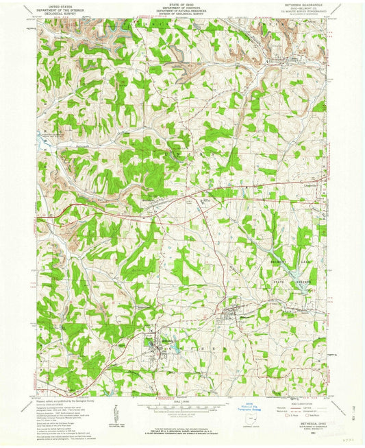 1961 Bethesda, OH - Ohio - USGS Topographic Map
