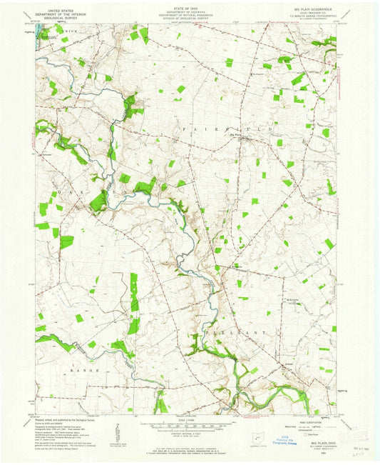 1961 Big Plain, OH - Ohio - USGS Topographic Map