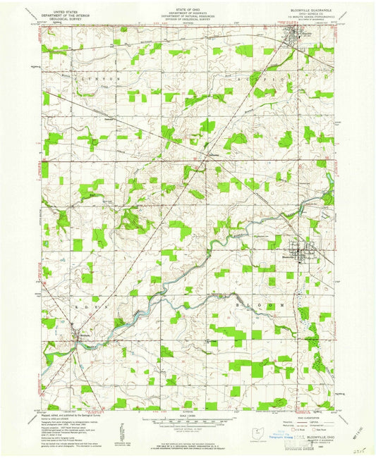 1960 Bloomville, OH - Ohio - USGS Topographic Map
