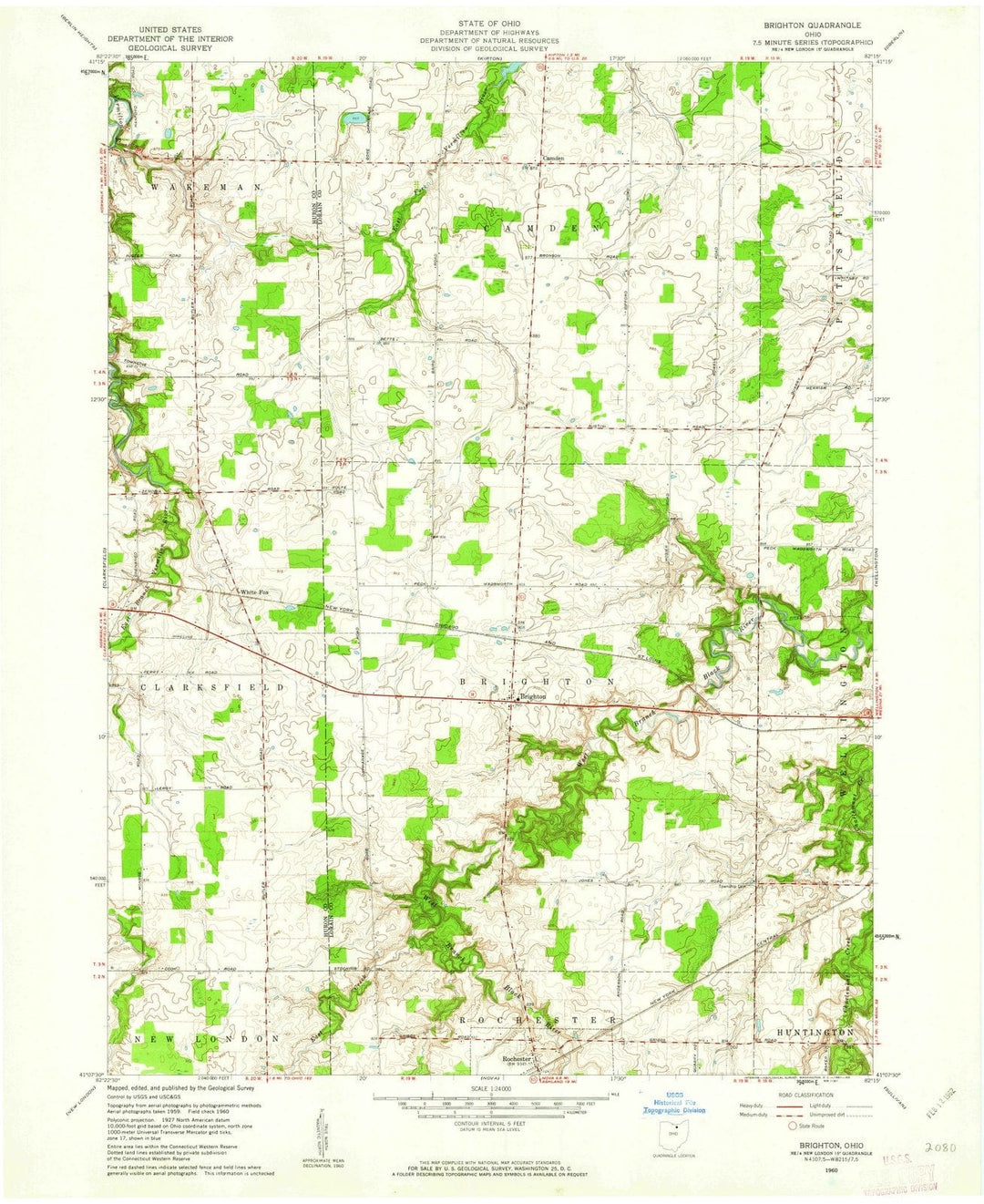 1960 Brighton, OH - Ohio - USGS Topographic Map