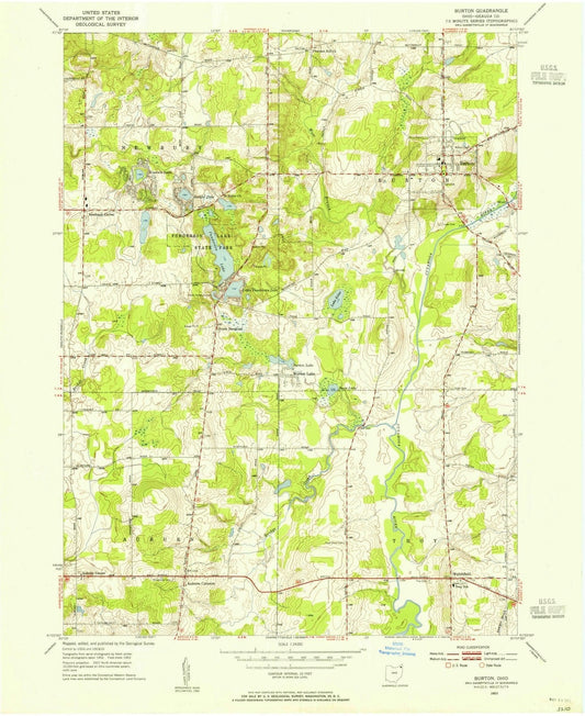 1953 Burton, OH - Ohio - USGS Topographic Map