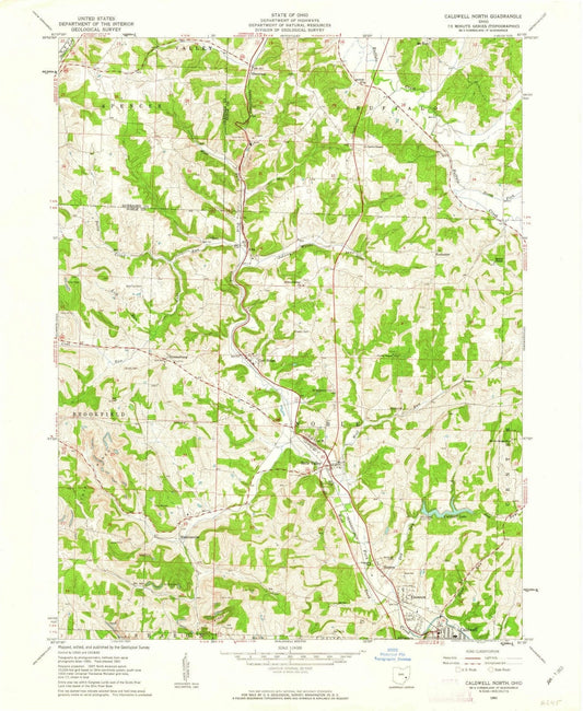 1961 Caldwell North, OH - Ohio - USGS Topographic Map