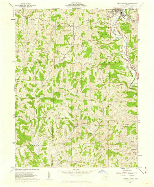 1961 Caldwell South, OH - Ohio - USGS Topographic Map