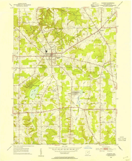 1953 Chardon, OH - Ohio - USGS Topographic Map