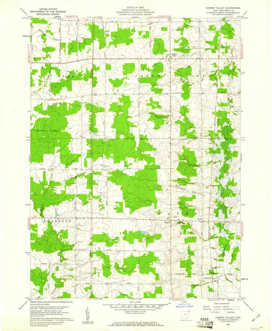 1959 Cherry Valley, OH - Ohio - USGS Topographic Map