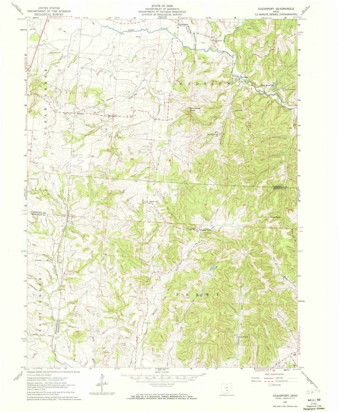 1961 Clearport, OH - Ohio - USGS Topographic Map