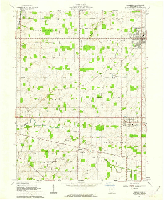 1961 Coldwater, OH - Ohio - USGS Topographic Map