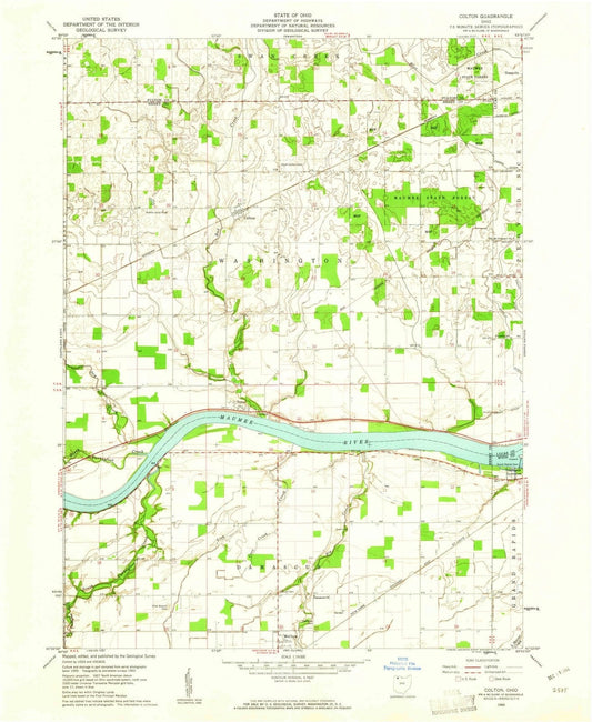 1960 Colton, OH - Ohio - USGS Topographic Map