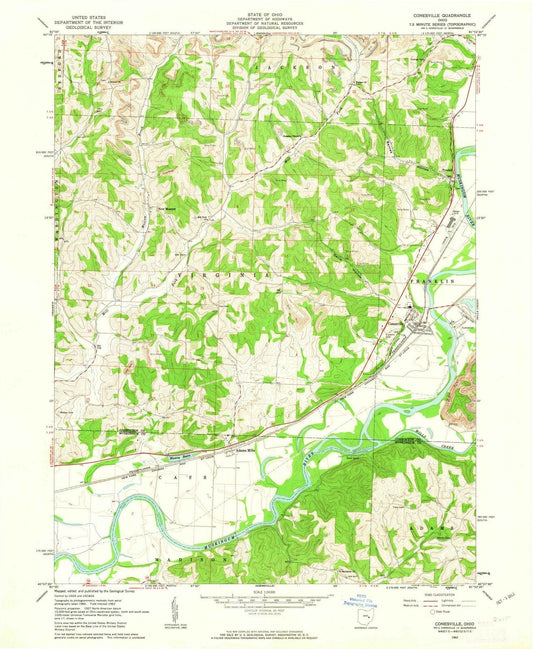 1962 Conesville, OH - Ohio - USGS Topographic Map