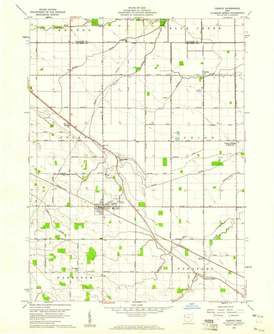 1960 Convoy, OH - Ohio - USGS Topographic Map