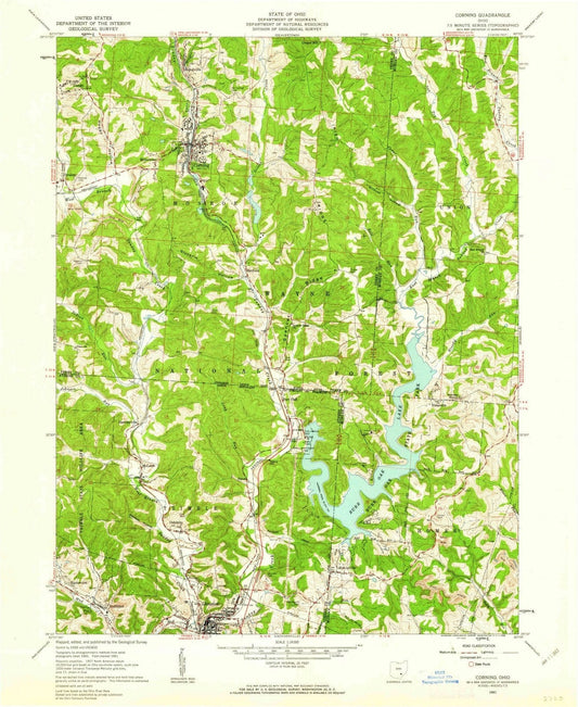 1961 Corning, OH - Ohio - USGS Topographic Map
