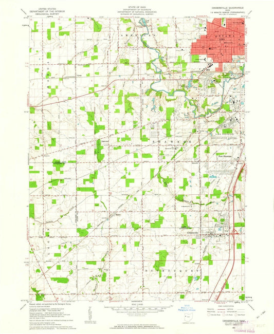 1961 Cridersville, OH - Ohio - USGS Topographic Map