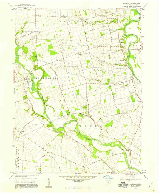 1958 Darbyville, OH - Ohio - USGS Topographic Map