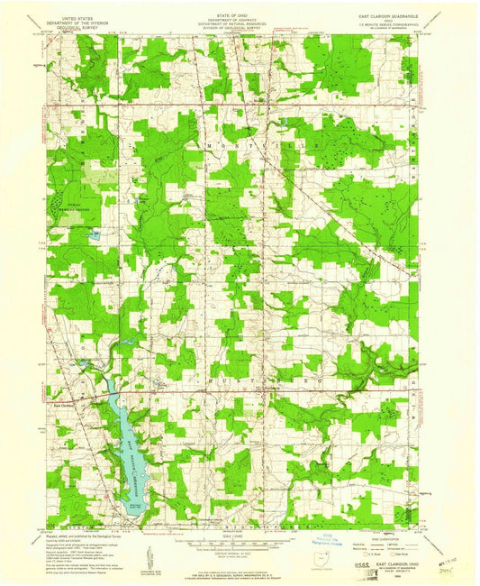 1959 East Claridon, OH - Ohio - USGS Topographic Map