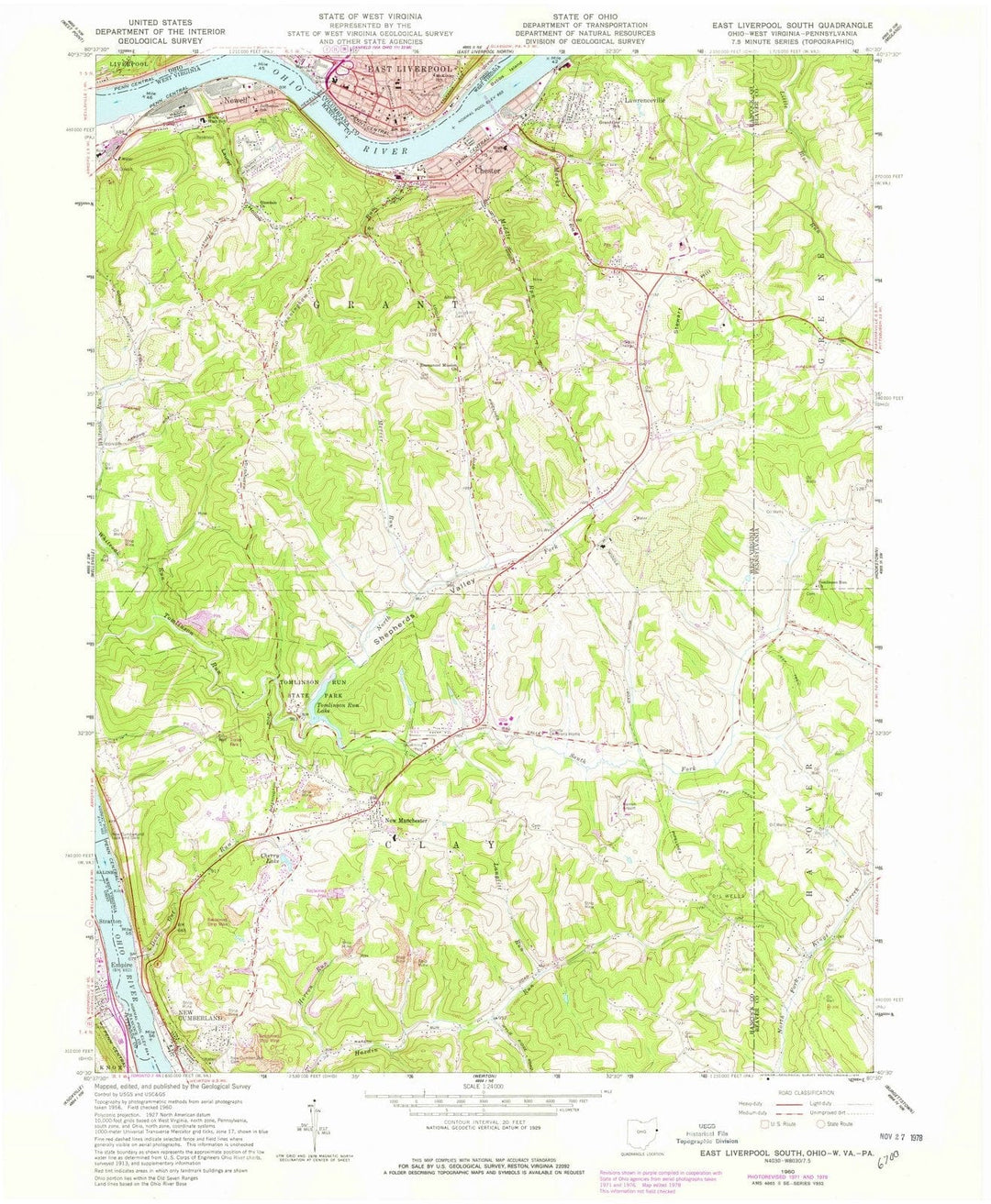 1960 East Liverpool, OH - Ohio - USGS Topographic Map v2