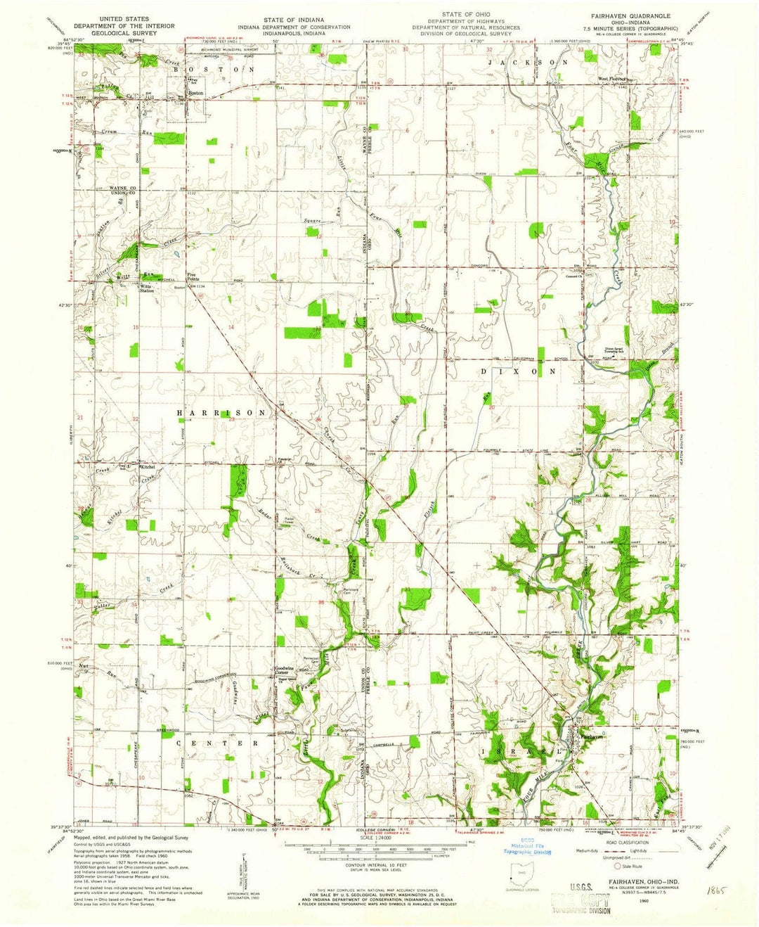 1960 Fairhaven, OH - Ohio - USGS Topographic Map
