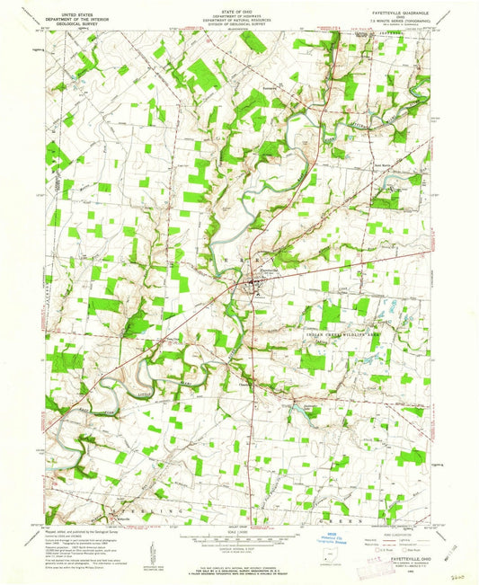 1960 Fayetteville, OH - Ohio - USGS Topographic Map