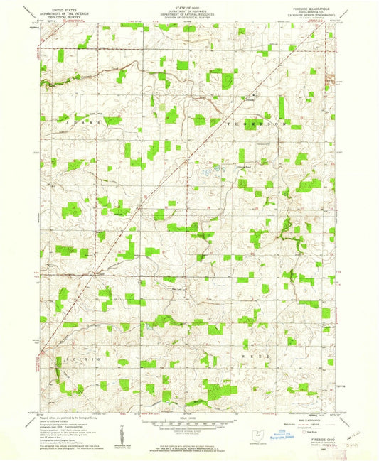1960 Fireside, OH - Ohio - USGS Topographic Map
