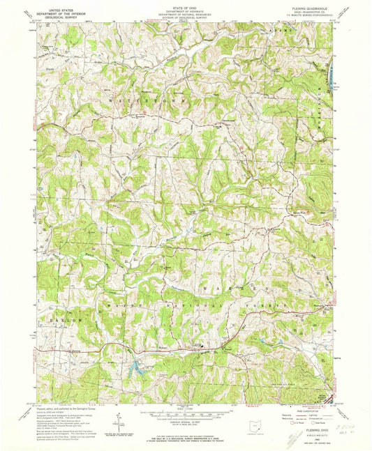 1960 Fleming, OH - Ohio - USGS Topographic Map