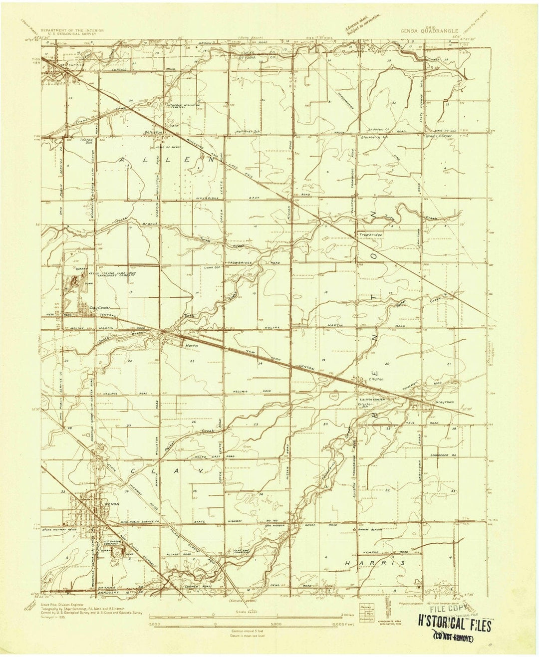 1935 Genoa, OH - Ohio - USGS Topographic Map